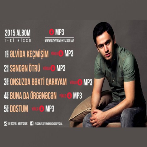  دانلود آلبوم جدید Uzeyir Mehdizade به نام 2015